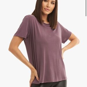KORAL Esra Cupro Purple T-Shirt Size Small‎